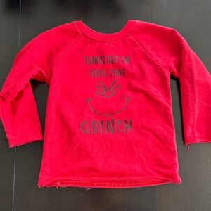 Kavio Bright Red Grinch Long Sleeve Tee